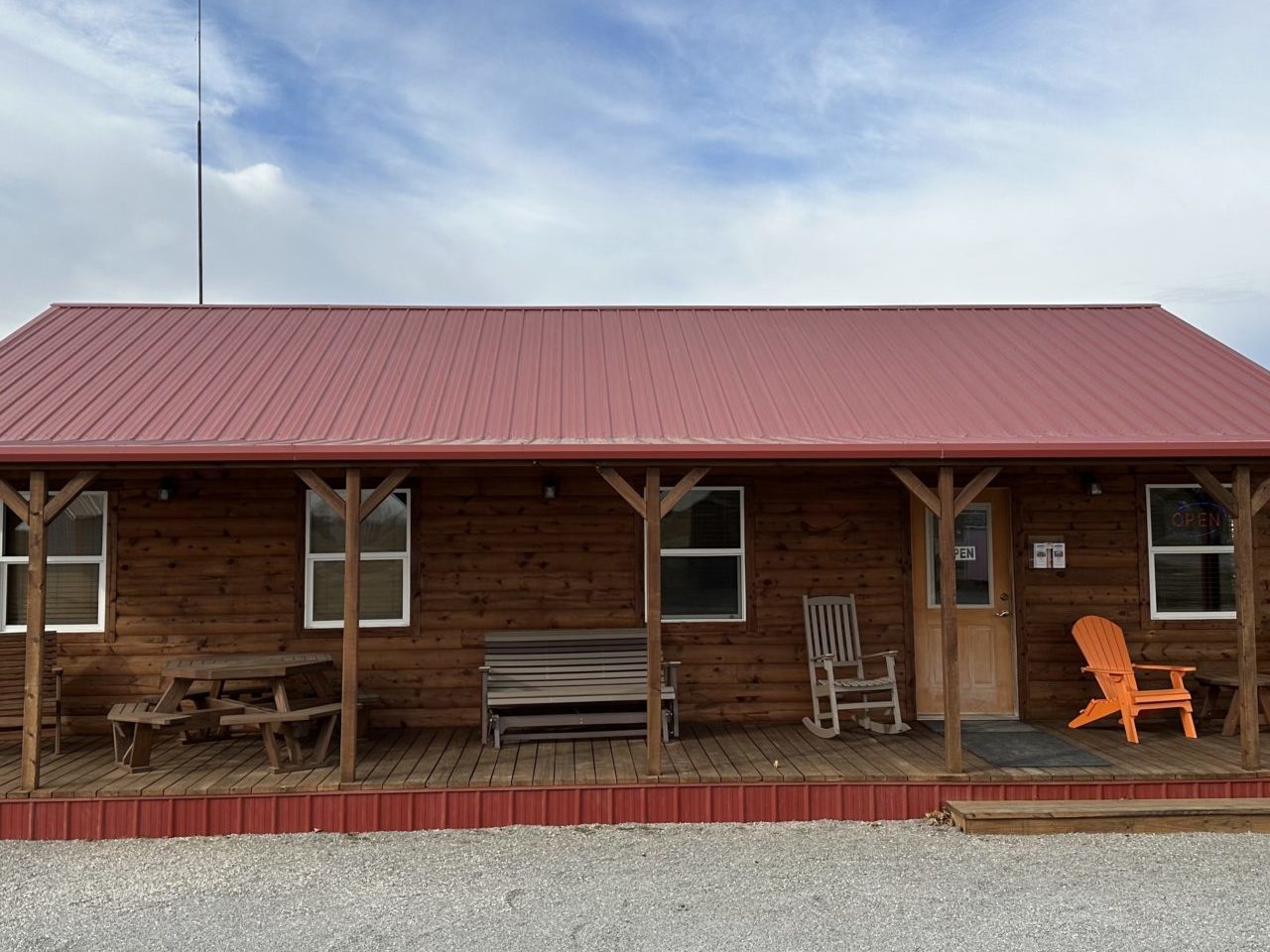 residential metal panels red roof